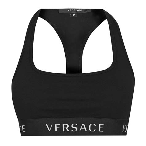 versace black sports bra|Versace bralette top.